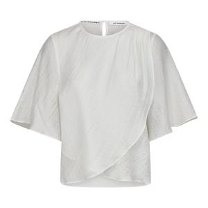 CONNYCC DRAPE SS BLOUSE WHITE CO'COUTURE