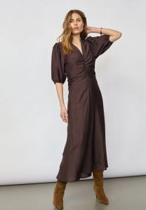 HERACC SS PUF DRESS DARK BROWN CO'COUTURE