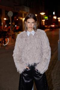 FELICECC FEATHER JACKET MINK CO'COUTURE