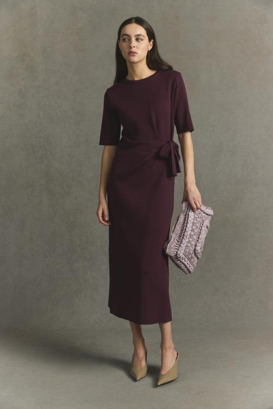 MELODY KNIT DRESS DARK RED STENSTRÖMS