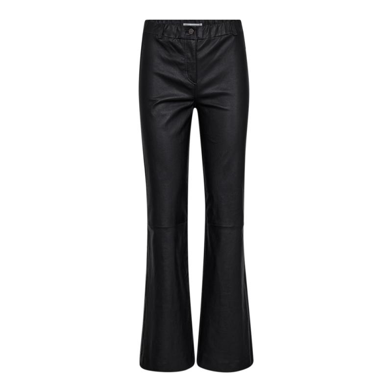 LEONCC LEATHER FLARE PANT BLACK CO´COUTURE