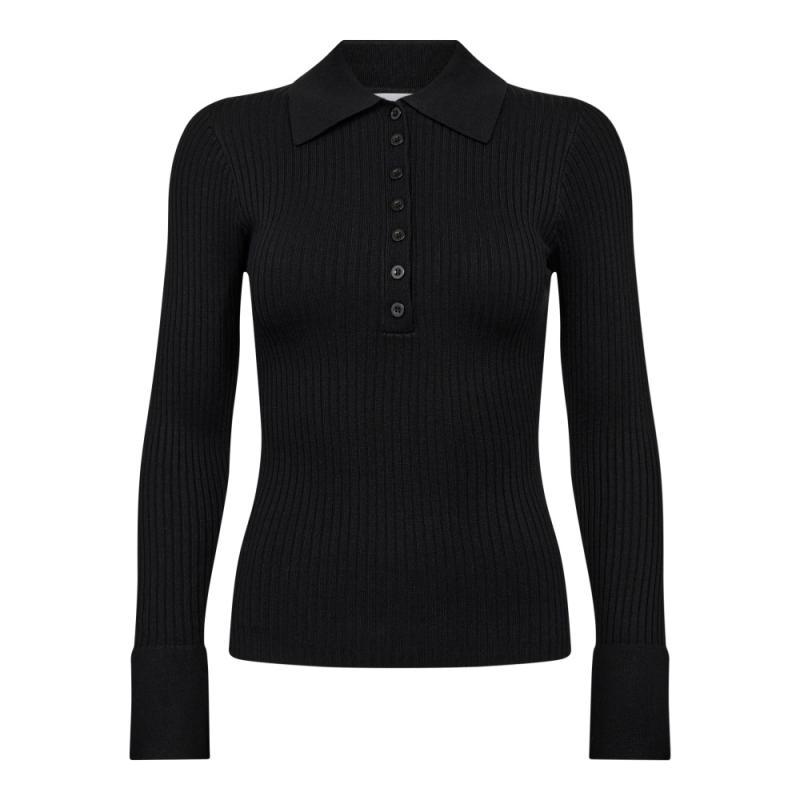 BONNY CC POLO LS KNIT BLACK CO´COUTURE