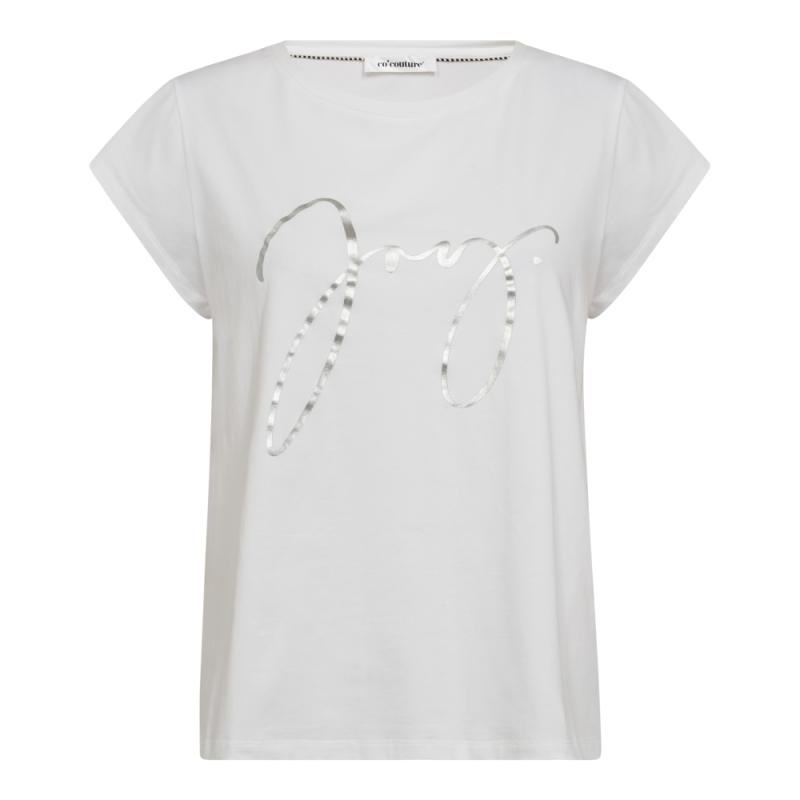 SIARACC METALLIC JOY TEE WHITE CO`COUTURE