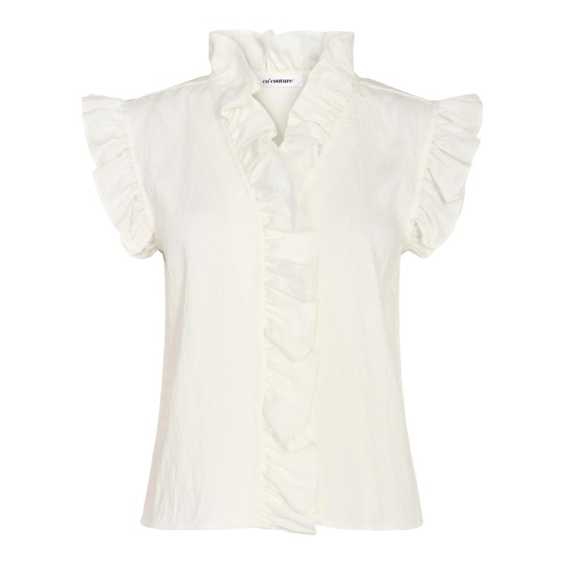 SUEDACC FRILL TOP WHITE CO´COUTURE