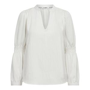 SUEDACC SMOCK SLEEVE BLOUSE WHITE CO`COUTURE