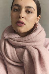 KNIT SCARF SOLID LIGHT PINK STENTRÖMS