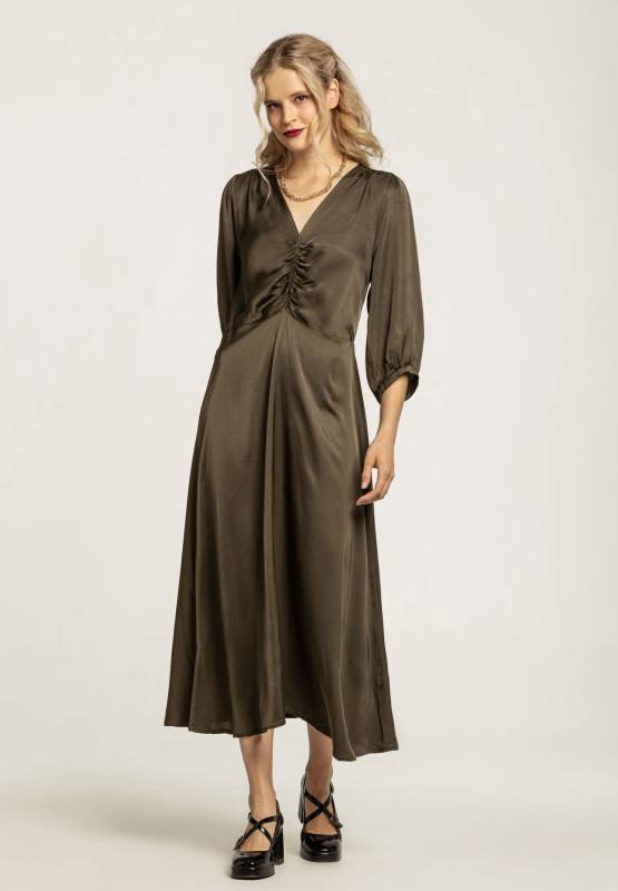 JAMAICA DRESS DARK MOSS MAJA ROOS