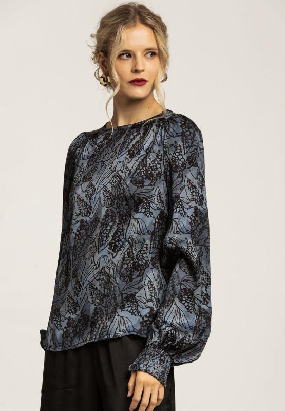 FLORENCE BLOUSE BOTANI BLUE MAJA ROOS