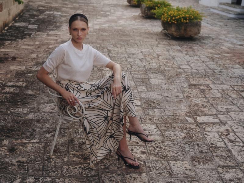 KATHRYN SKIRT LIGHT BEIGE PATTERN STENSTRÖMS