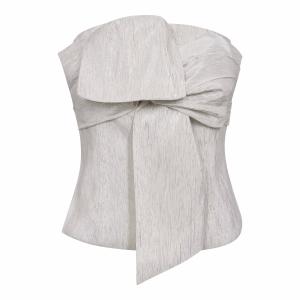 BIACC KNOT TUBE TOP SILVER CO'COUTURE