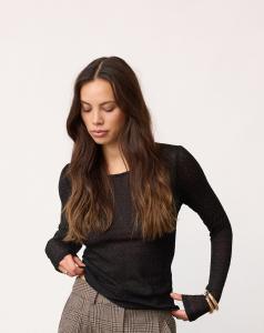 SVALACC O-NECK BLOUSE BLACK CO'COUTURE