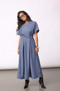 TERRYCC WRAP SS DRES ASH BLUE CO'COUTURE