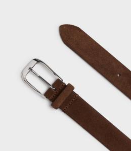 PAROW SUEDE BELT BROWN SADDLER