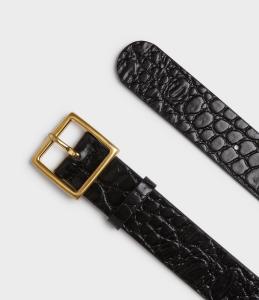 LINDI LEATHER BELT BLACK SADDLER