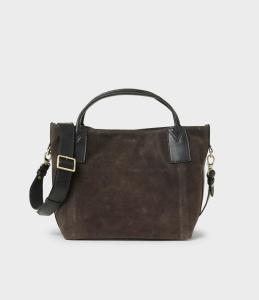 INÉS MINI TOTEBAG DARK BROWN SADDLER