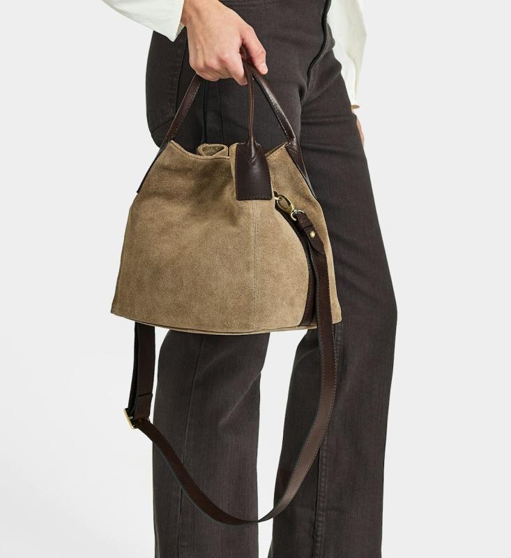 INÉS MINI TOTEBAG TAUPE SADDLER