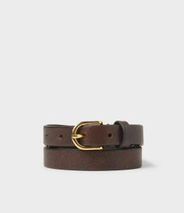 JULIE BELT DARK BROWN SADDLER
