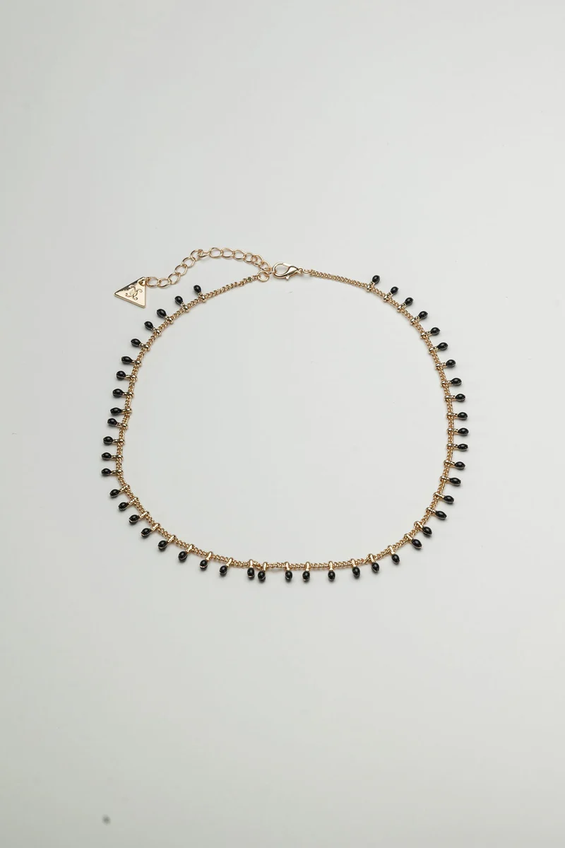 BOHO NECKLACE BLACK BOW19