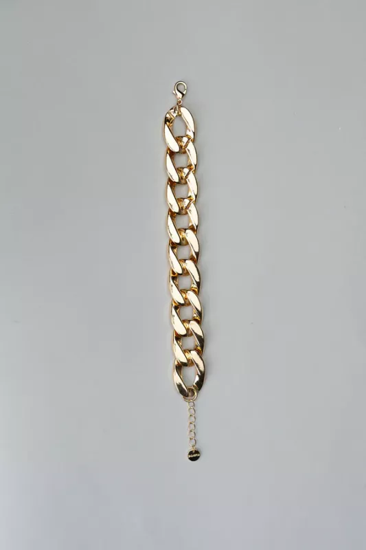 BIG CHAIN BRACELET GOLD BOW19