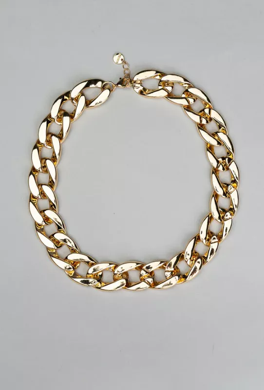 BIG CHAIN NECKLACE GOLD BOW19