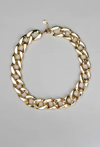 BIG CHAIN NECKLACE GOLD BOW19
