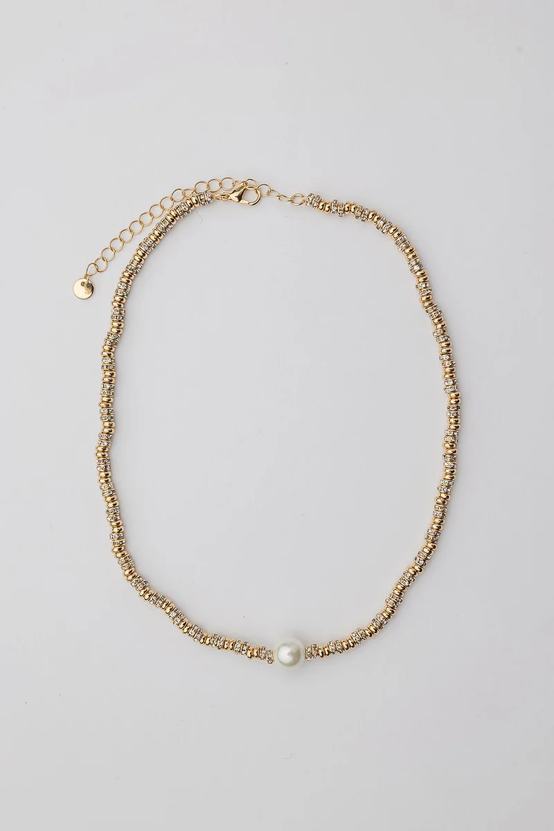 GLOW SHORT NECKLACE GOLD BOW19