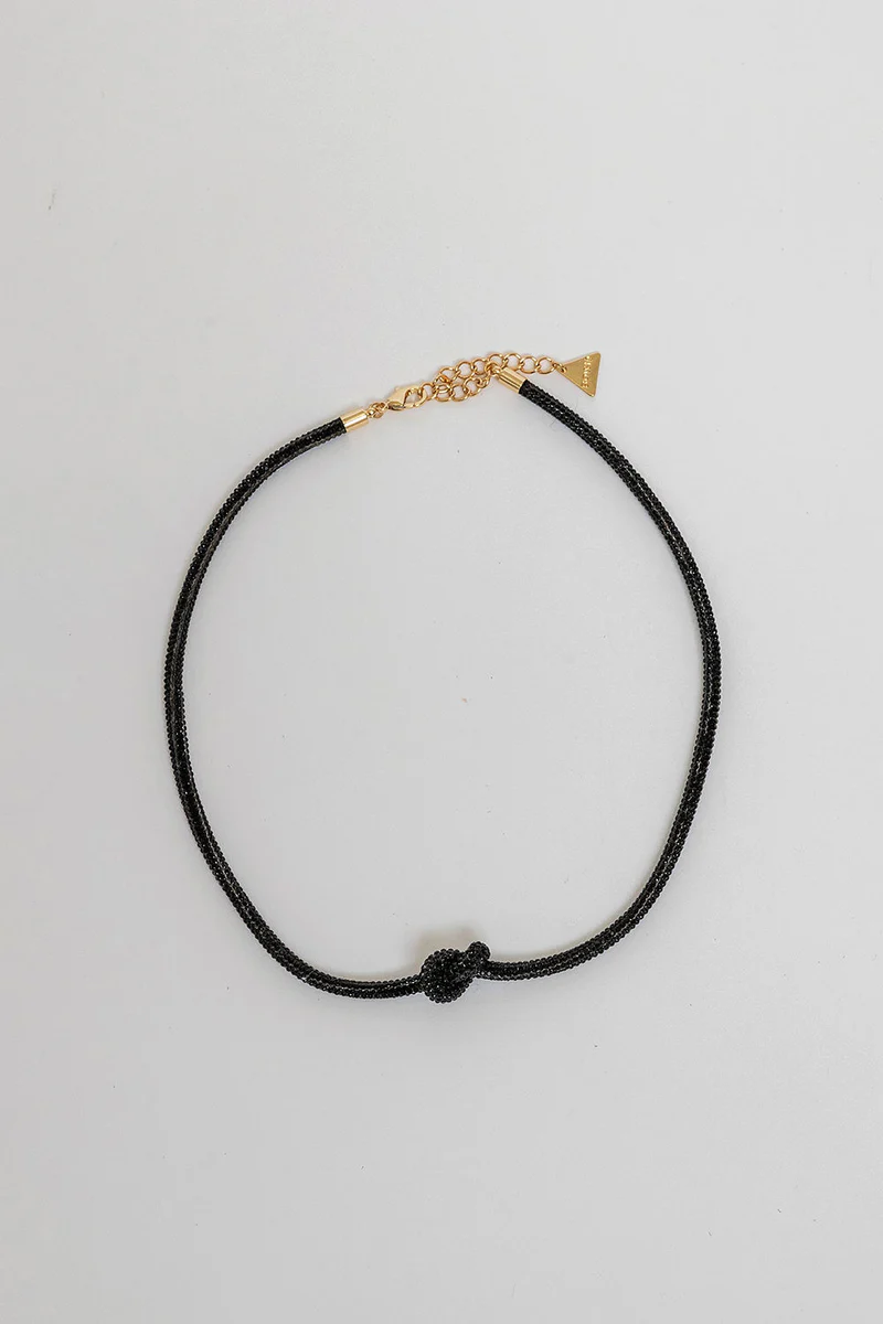 CARRIE THIN NECKLACE BLACK BOW19