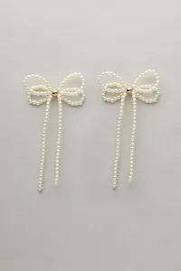 PEARL BOW EARRINGS BOW19