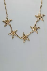 STARFISH NECKLACE GOLD BOW19