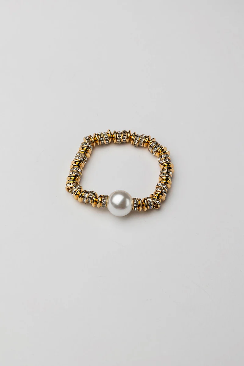 GLOW BRACELET ELASTIC BIG GOLD BOW19
