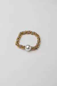 GLOW BRACELET ELASTIC BIG GOLD BOW19