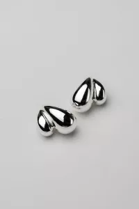 TWIN DROP EARINGS SILVER BOW19