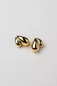 TWIN DROP EARINGS GOLD BOW19