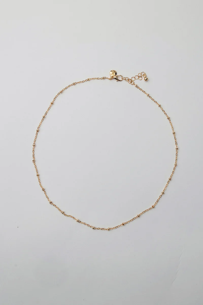 PETIT BEAD NECKLACE GOLD BOW19