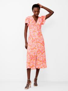 CASS DELPHINE DRESS PERSIMMON FRENCH CONNECTION