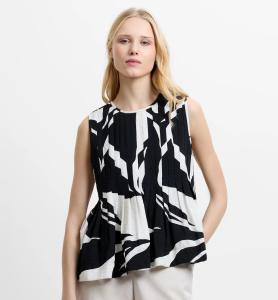 JESSIE LINDY SLVLS TOP BLACK CREAM FRENCH CONNECTION