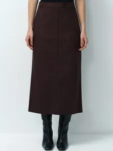 LANEY SUEDETTE SKIRT MOCHA BROWN FRENCH CONNECTION