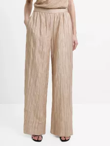 NOVIE CRINKLE TROUSER WARM NEUTRAL FRENCH CONNETION