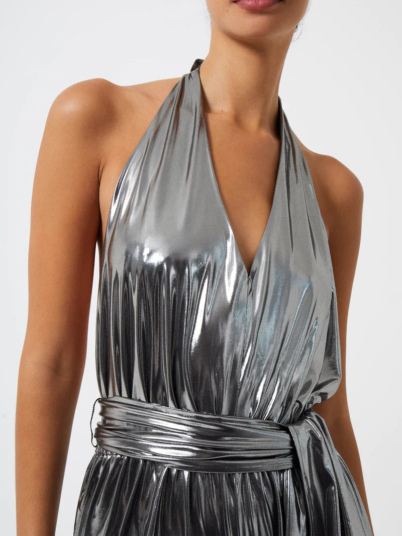 RONJA JUMPSUIT GUNMETAL SILVER FRENCH CONNECTION