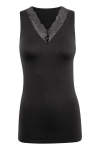 CUCAMILLA RIB TOP BLACK CULTURE