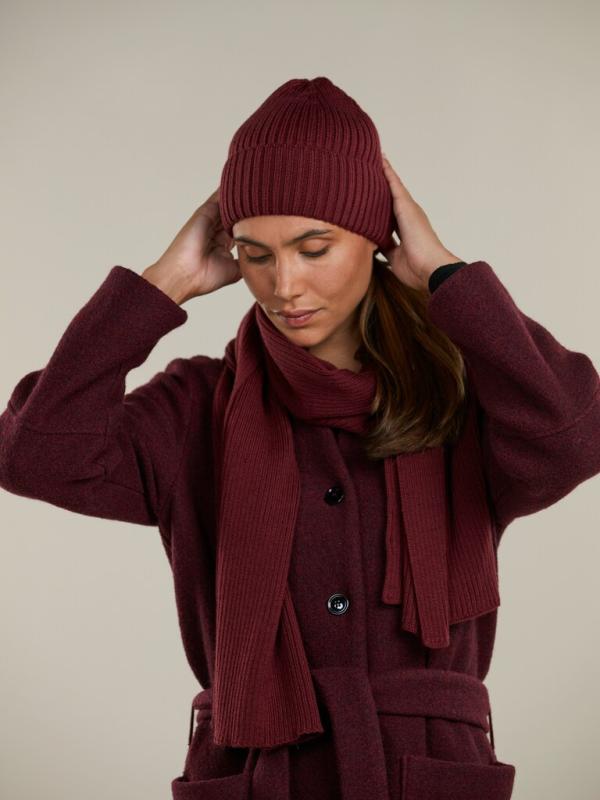 HAT KNIT DARK RED STENSTRÖMS