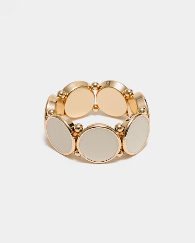 AVA ELASTIC BRACELET GOLD W BONE BOW19