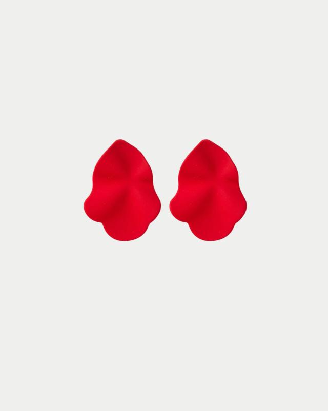 LIP EARRINGS SMALL RED S BOW19