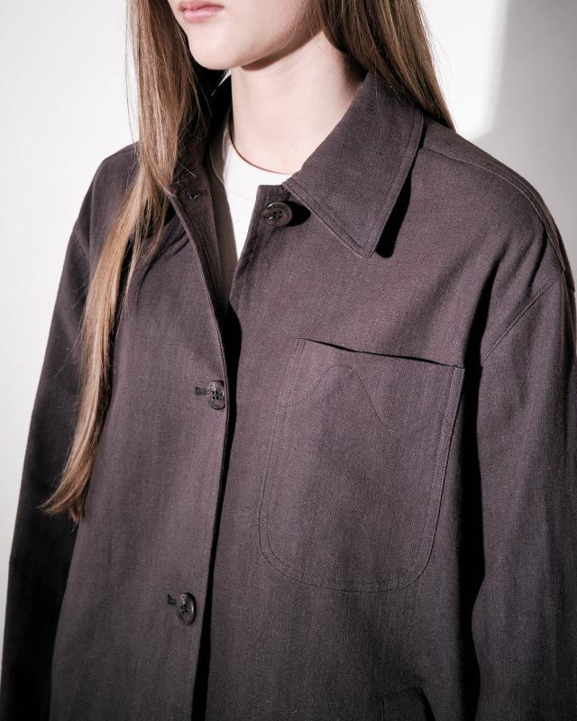 ALLY LINEN JACKET BROWN BRTIXTOL TEXTILES