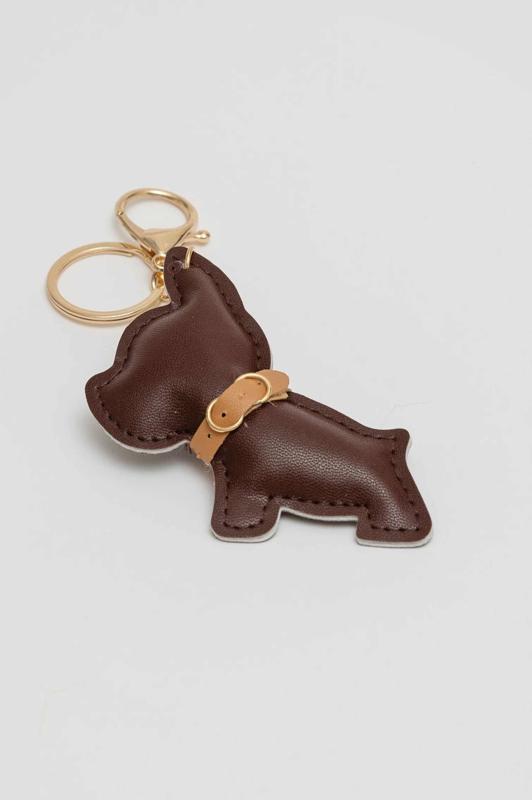 CHARM BULLDOG BROWN BOW19