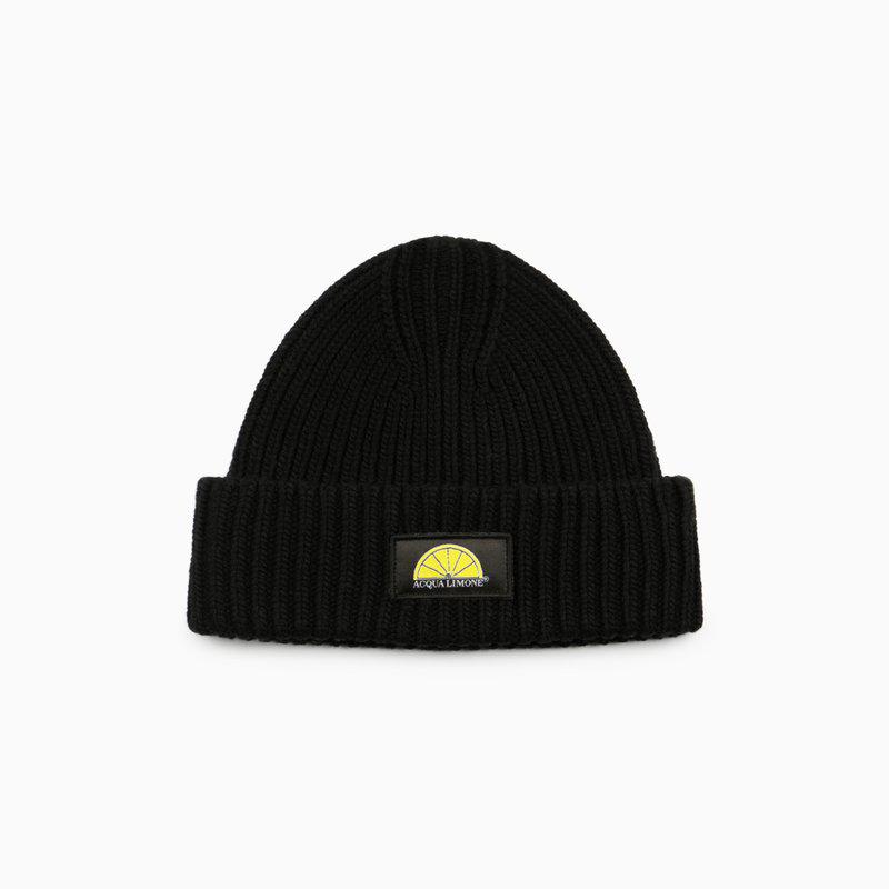 ALASSIO WOMENS BEANIE BLACK ACQUA LIMONE