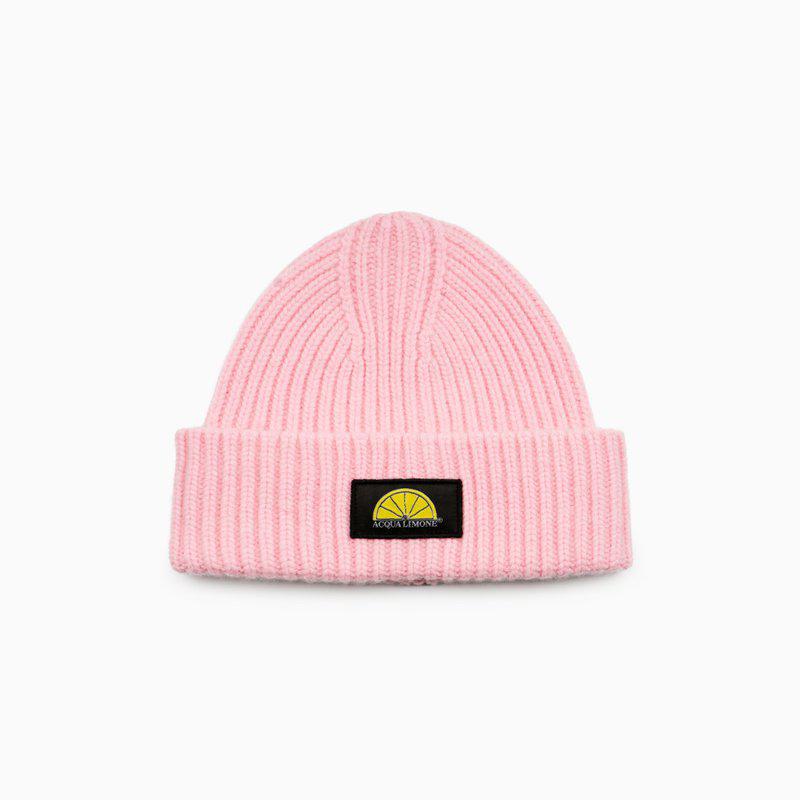 ALASSIO WOMENS BEANIE PALE PINK ACQUA LIMONE