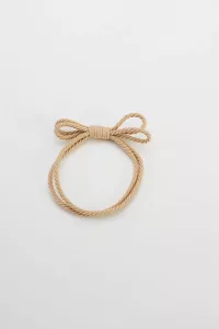 BOW ELASTIC HAIRBAND BEIGE BOW19