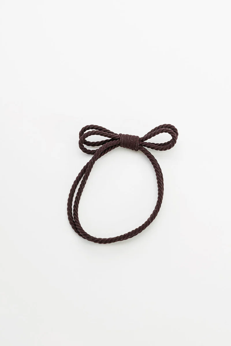 BOW ELASTIC HAIRBAND BROWN BOW19