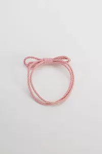BOW ELASTIC HAIRBAND LIGHT PINK BOW19
